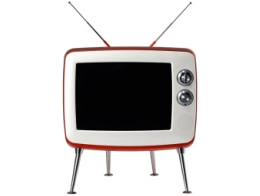 old school TV w rabbit ears