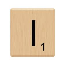 Scrabble tile letter I